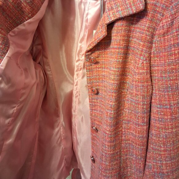 NWT Women’s Lined Pink Blazer Jacket Spring Fall Winter Jackets Tag Size 12 L - Picture 7 of 9